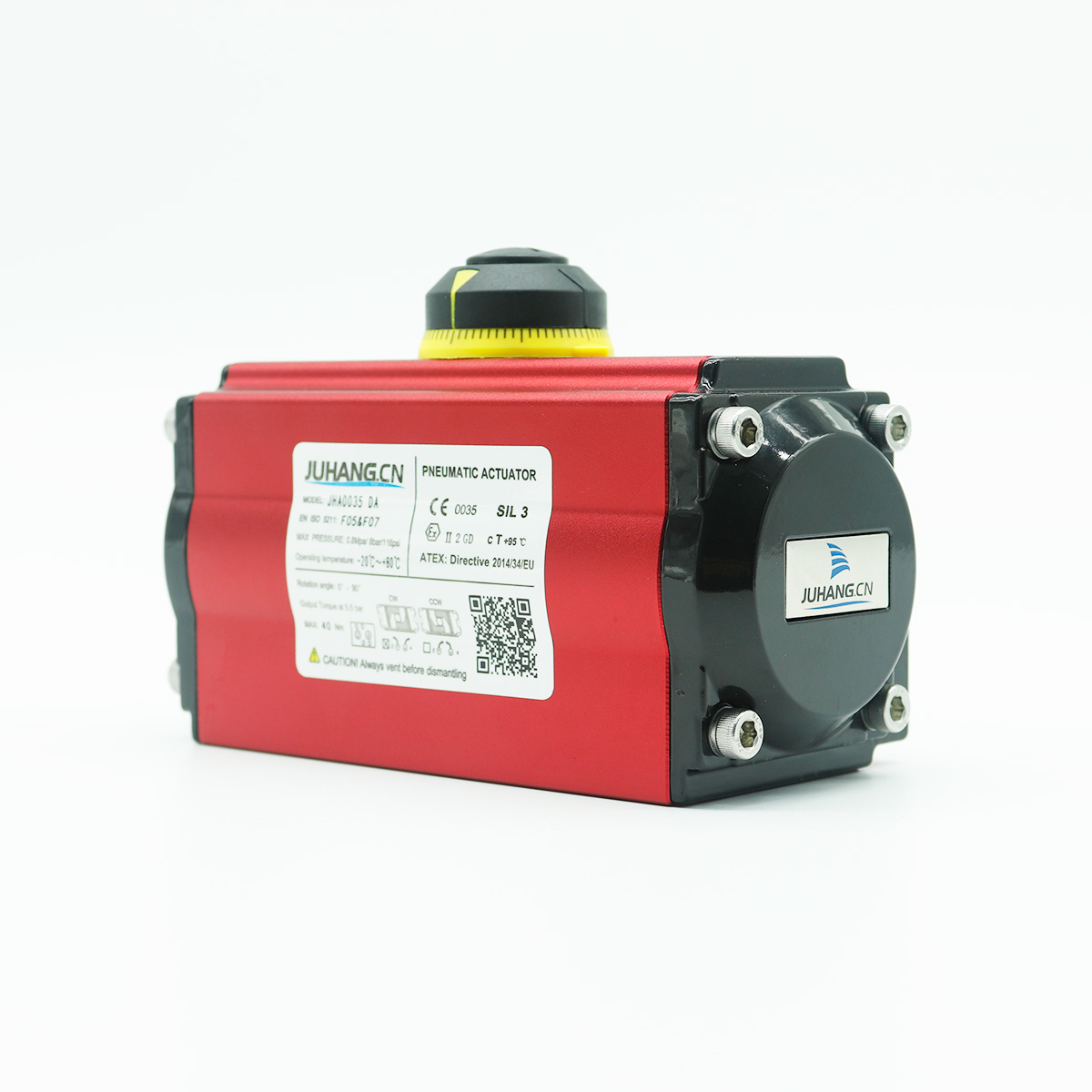 pneumatic actuator ထိန်သိမ်းနှင့် pinion နှစ်ဆ jhion0035da