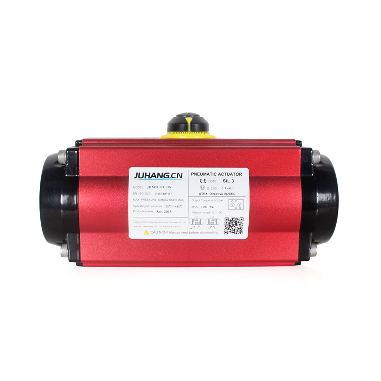 pneumatic actuator ထိန်သိမ်းနှင့် pinion နှစ်ဆ jhon0110da